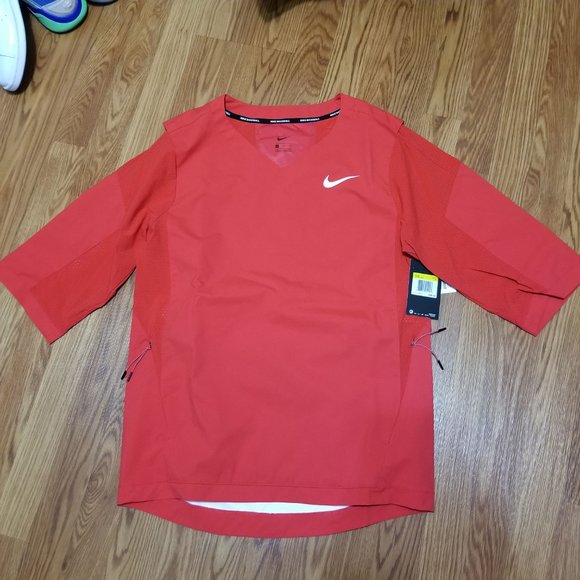 Nike Hot 3/4 Sleeve Baseball Batting Practice Jersey Red S 897383-657 Training - Picture 4 of 6